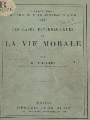 cover image of Les bases psychologiques de la vie morale